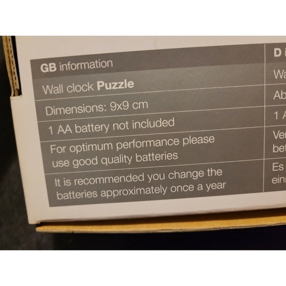 NOS! KARLSSON Puzzle Wall Clock 2010 Multicolor Modern Art Eclectic Design - Picture 3 of 6